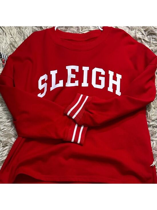 Sweaters - Red 'Sleigh' Sweatshirt